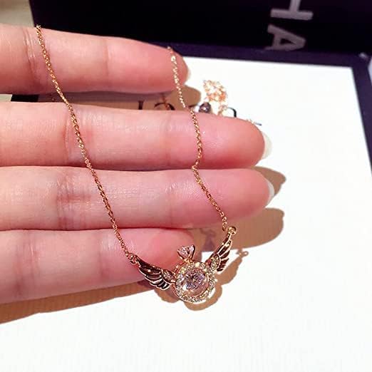 Rose Gold Angel Wings Pendant Chain