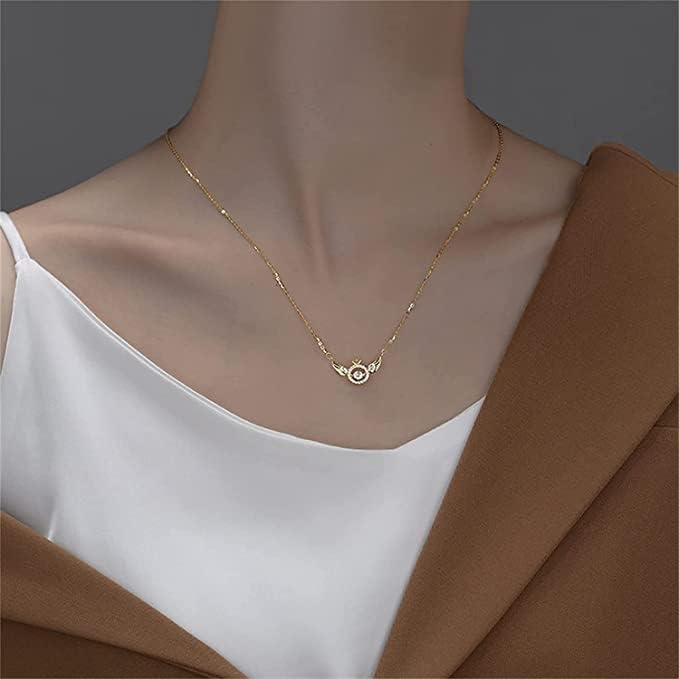 Rose Gold Angel Wings Pendant Chain